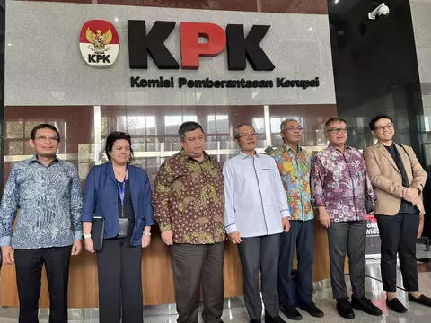 Konferensi pers Pansel Capim KPK dan KPK di Gedung Merah Putih KPK, Jakarta, Rabu (12/6/2024)