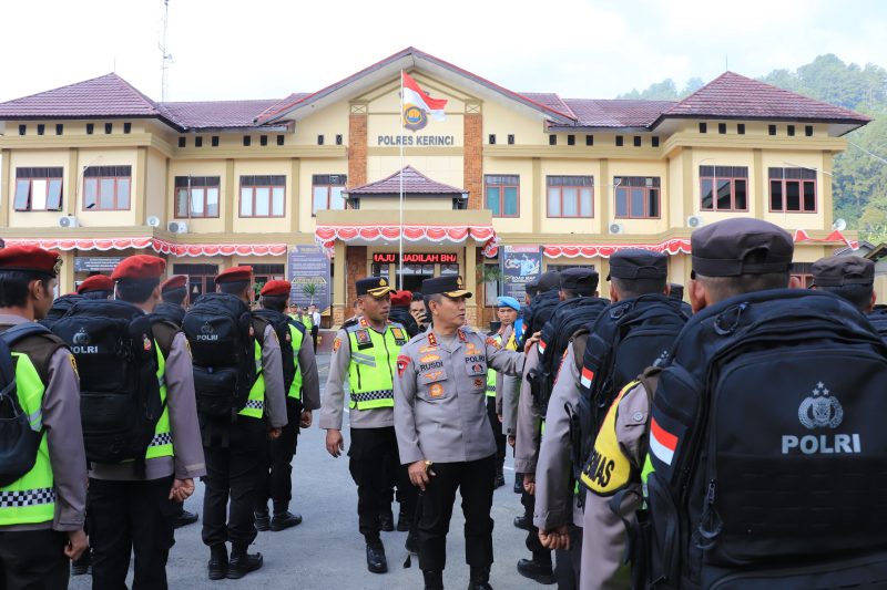 Kapolda Jambi, Irjen pol Drs Rusdi Hartono melaksanakan kunjungan kerja ke Polres Kerinci. Dok: Istimewa