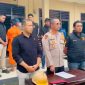 Kapolsek Mestong AKP R Deddy Wardana Gaos saat menggelar konferensi pers. Dok: Istimewa