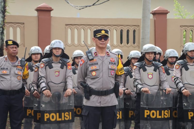 Simulasi Sispam Kota dilaksanakan di depan kantor Komisi Pemilihan Umum (KPU) Kabupaten Bungo. Dok: Istimewa