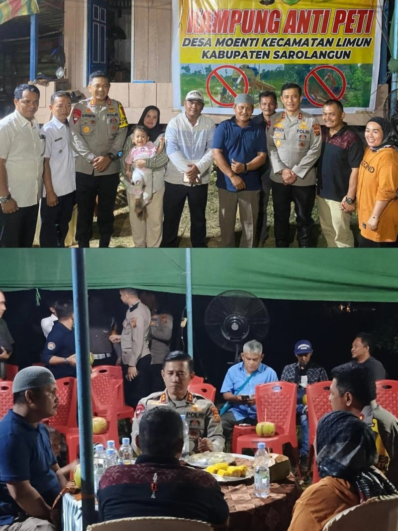 Kapolda Jambi Irjen Pol Drs Rusdi Hartono didampingi Kapolres Sarolangun AKBP Budi Prasetya mendatangi Desa Moenti. Dok: Istimewa