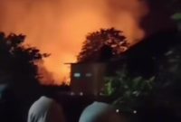 Kebakaran lahan di Kelurahan Tanjung Johor, Kecamatan Pelayangan, Kota Jambi. (04/04/24) Dok:MB