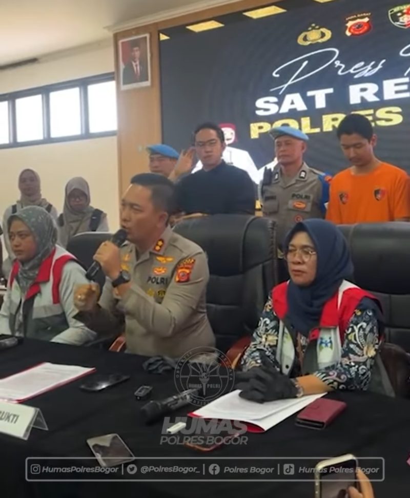 Pers Conference Polres Bogor. Dok: Humas Polres Bogor